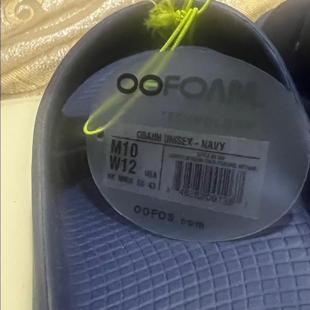 “NEW WITH TAGS” Oofos 00AHH UNISEX NAVY Blue comfortable Slides - Picture 8 of 8